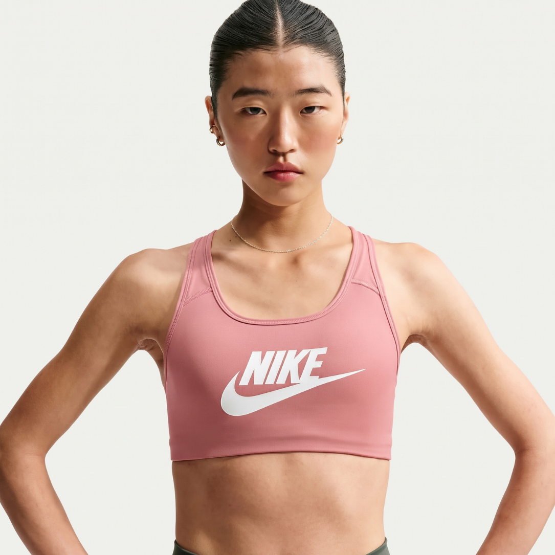 Nike Swoosh Medium Support Women's Padded Sports Bra - Rust Pink
