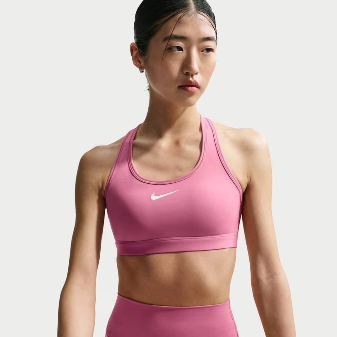 Nike Swoosh Medium Support Women's Padded Sports Bra - Pink Rose