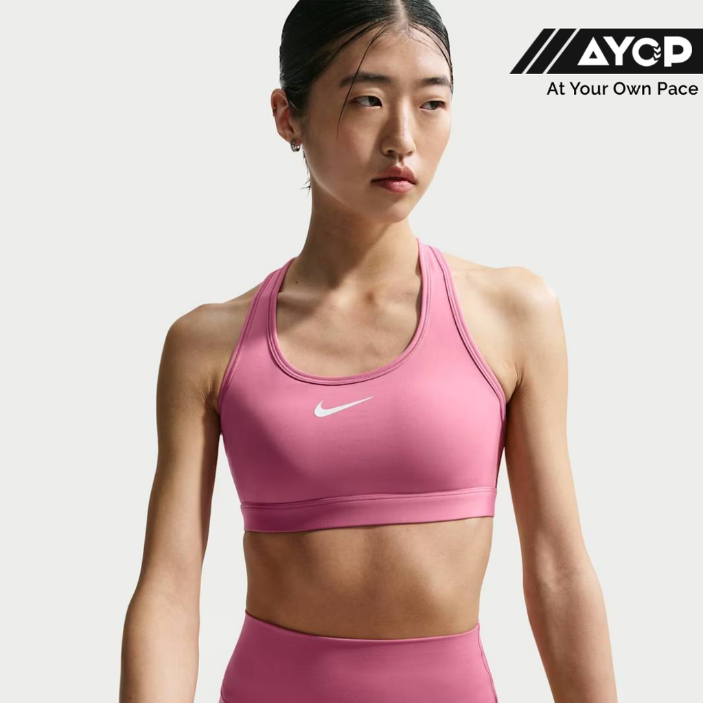 Nike Swoosh Medium Support Women's Padded Sports Bra - Pink Rose