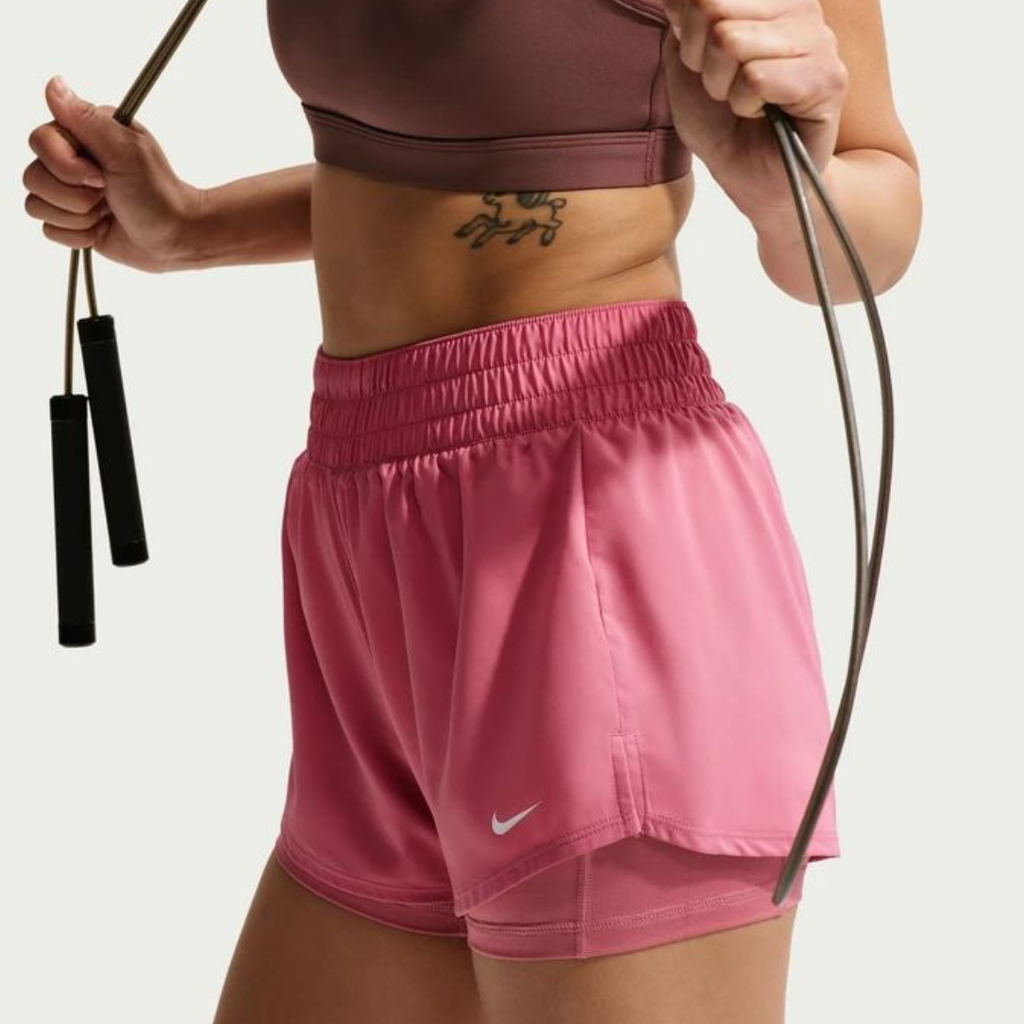 Nike Dri-FIT One Mid-rise 3-Inch 2-in-1 Women's Shorts - Peony