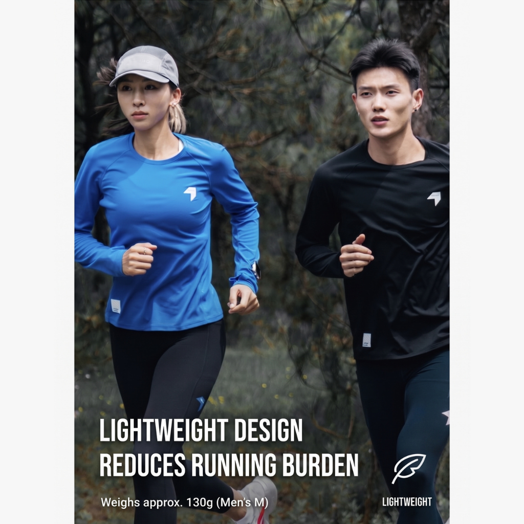 Nedao GrainTexture Running Long Sleeve - White