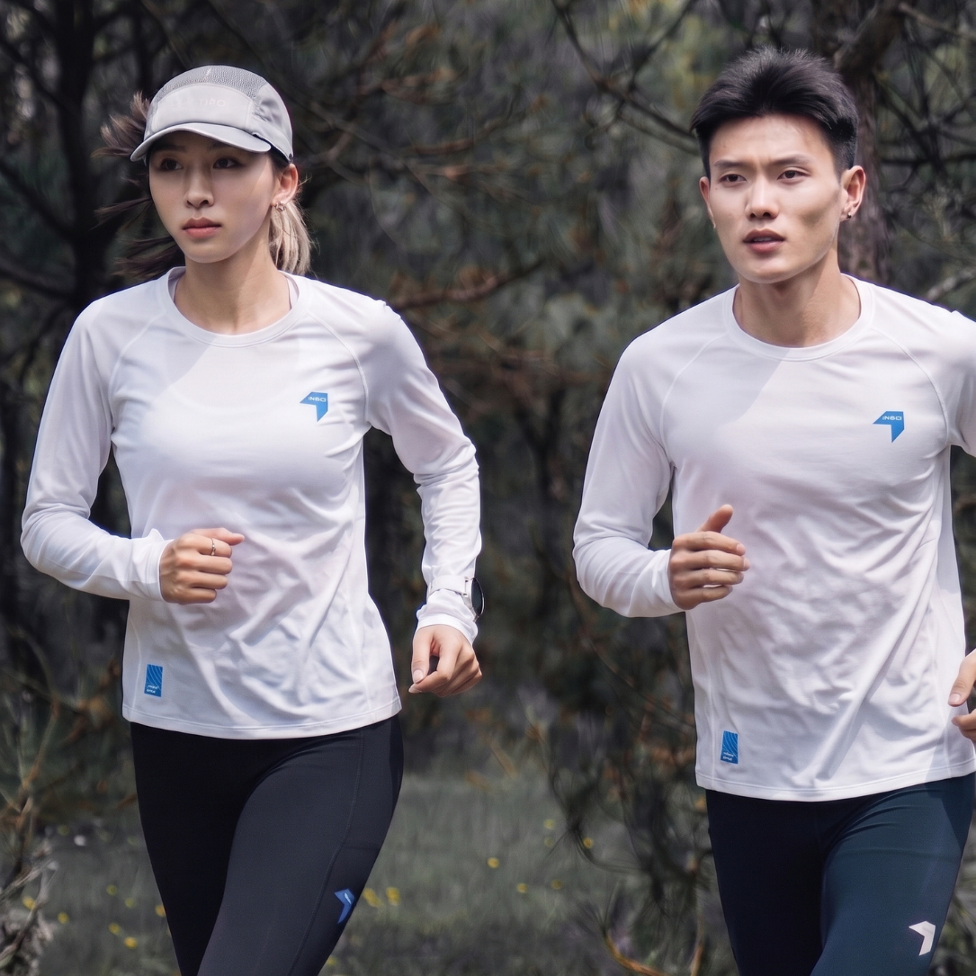 Nedao GrainTexture Running Long Sleeve - White