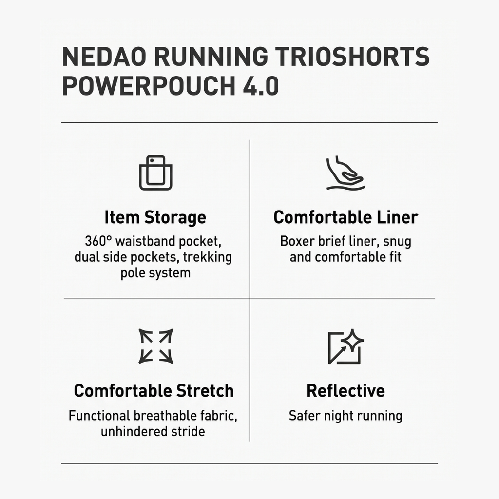 Nedao Trioshorts Powerpouch 2-in-1 V4.0 Women's Running Shorts
