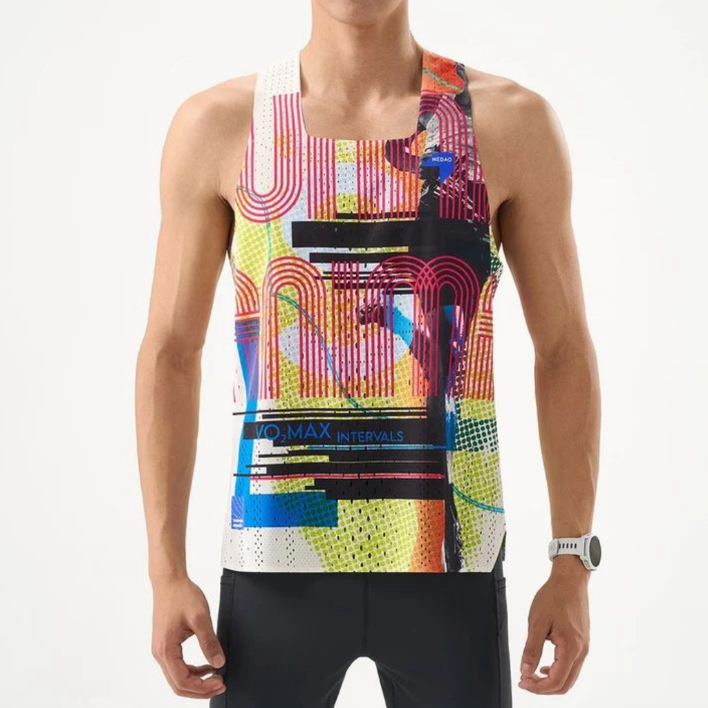 Nedao Qiflow Vortex Running Singlet - Mark White