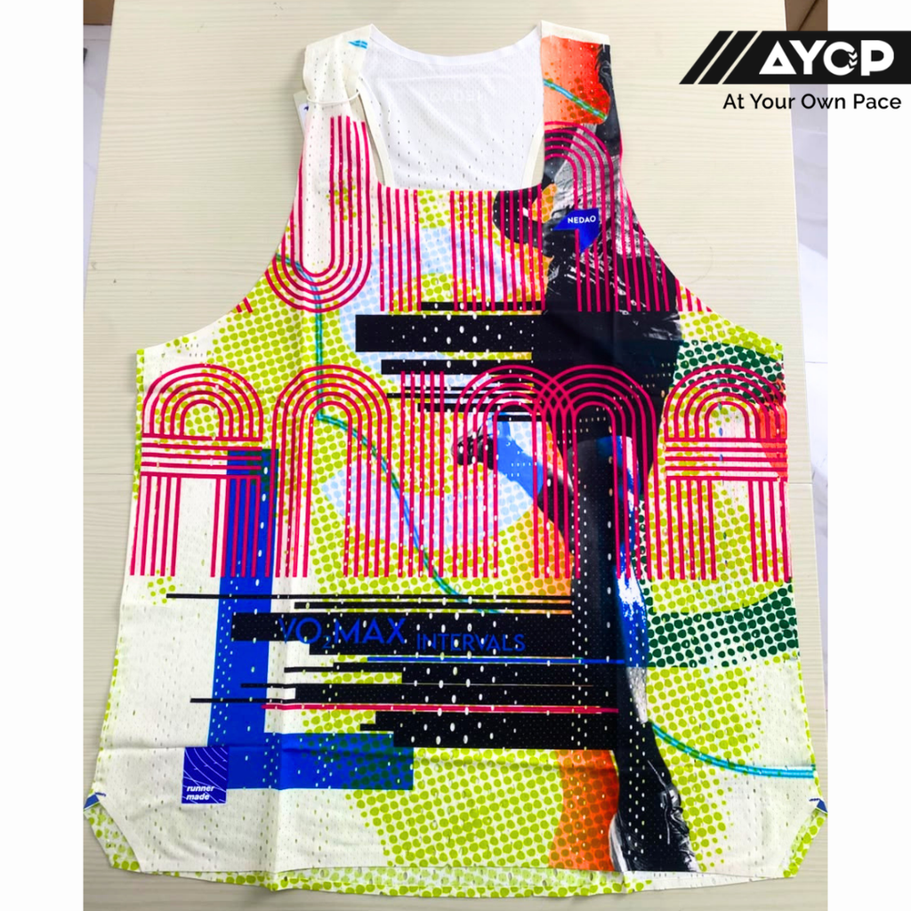 Nedao Qiflow Vortex Running Singlet - Mark White