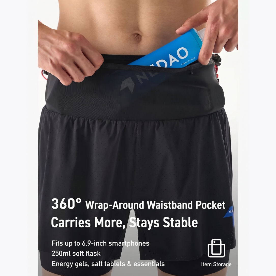 Nedao Trioshorts Powerpouch 2-in-1 V4.0 Men's Running Shorts
